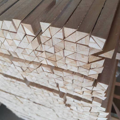 11 mm x 11 mm Holzschamfer Paulownia Dreieck Holzstreifen mit einem Feuchtigkeitsgehalt von 8% bis 12%