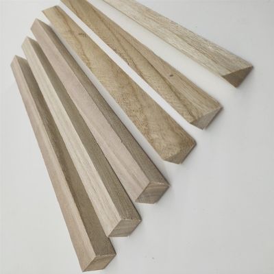 11 mm x 11 mm Holzschamfer Paulownia Dreieck Holzstreifen mit einem Feuchtigkeitsgehalt von 8% bis 12%