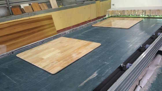 Massivholz-Schreibtisch UV-Eichplatte Gummiholz Finger Joint Board für Massivholz-Desktops