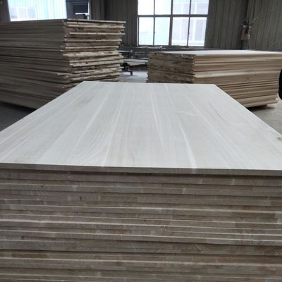 Massivholz Paulownia Holzplatte für Handwerk Naturfarbe 1220x2440mm